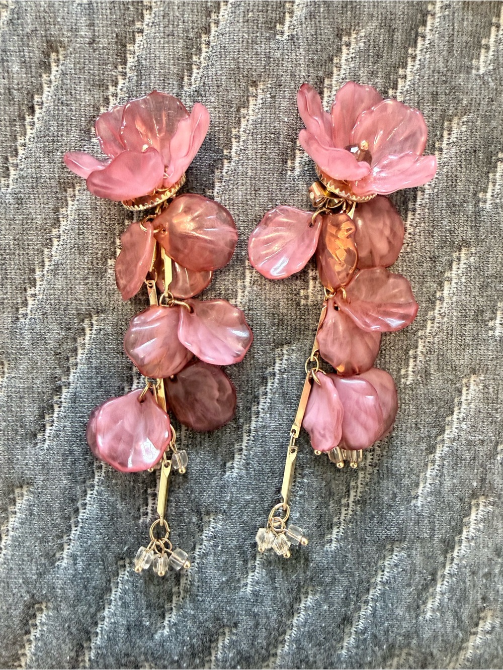 Anthropologie floral drop earrings